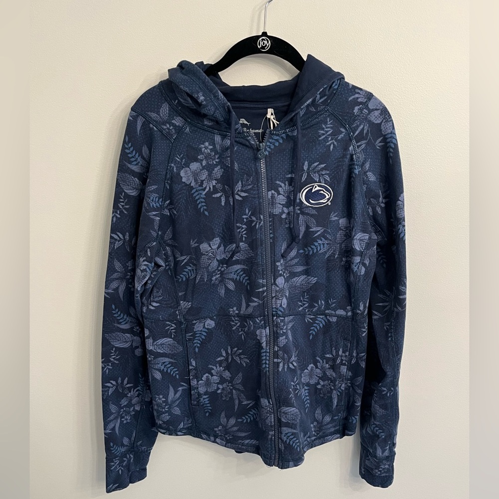 Women’s Tommy Bahama Navy Penn State Basra Blossoms Sport Full Zip Hoodie— NWT